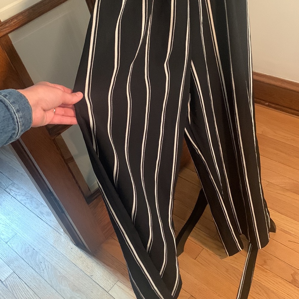 CLOSETCLEANOUT Nordstrom Black Striped Row A Jumpsuit - Picture 9 of 9